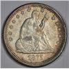 Image 1 : 1875 s Seated Liberty Quarter AU Grade