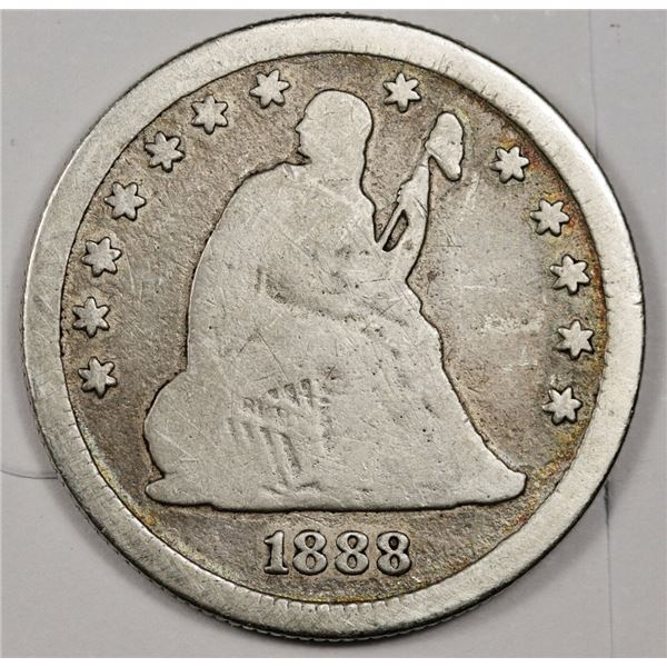 1888 S- Liberty Seated Quarter