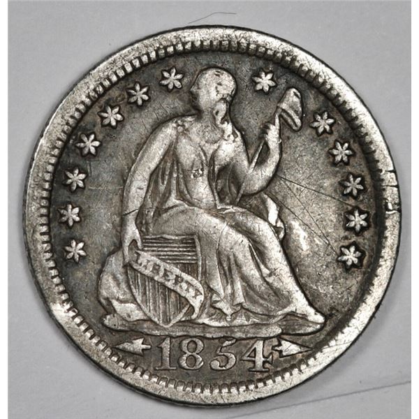 1854 o Liberty Seated Half Dime