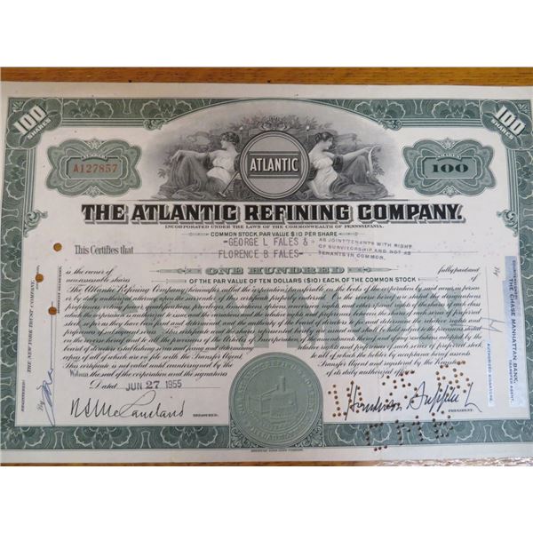 Atlantic Refining Co. Stock Certificate