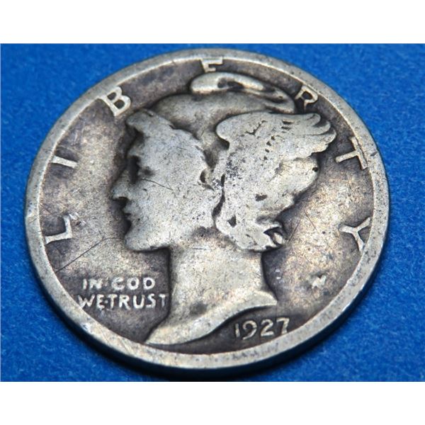 1927 Better Date Mercury Dime
