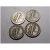 Image 2 : (4) Better Date Mercury Dimes