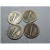 Image 2 : (4) 1920's Mercury Dimes