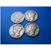 Image 1 : (4) Better Date Mercury Dimes