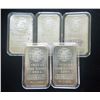 (5) 1 oz Silver Engelhard Bars