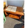 Image 1 : Teak and tile end table