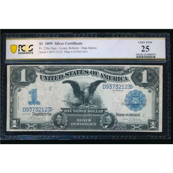 1899 $1 Black Eagle Silver Certificate PCGS 25