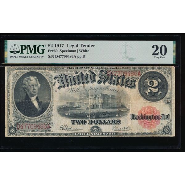 1917 $2 Legal Tender Note PMG 20