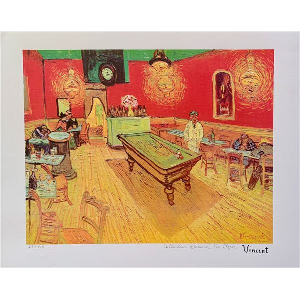 Night Cafe by Vincent Van Gogh Estate Signed Giclee