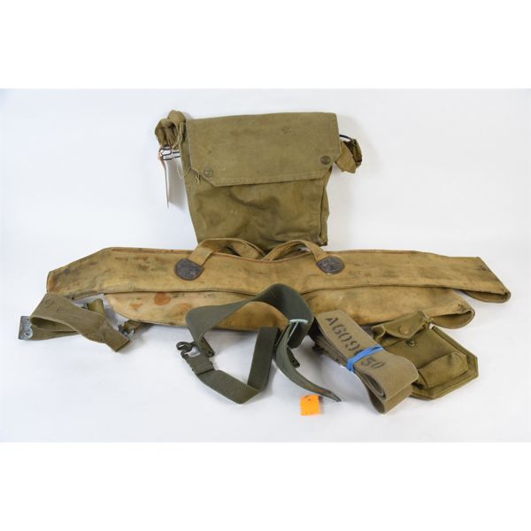 Custom Webbing Box Box Lot Canvas Bag & Assorted Webbing
