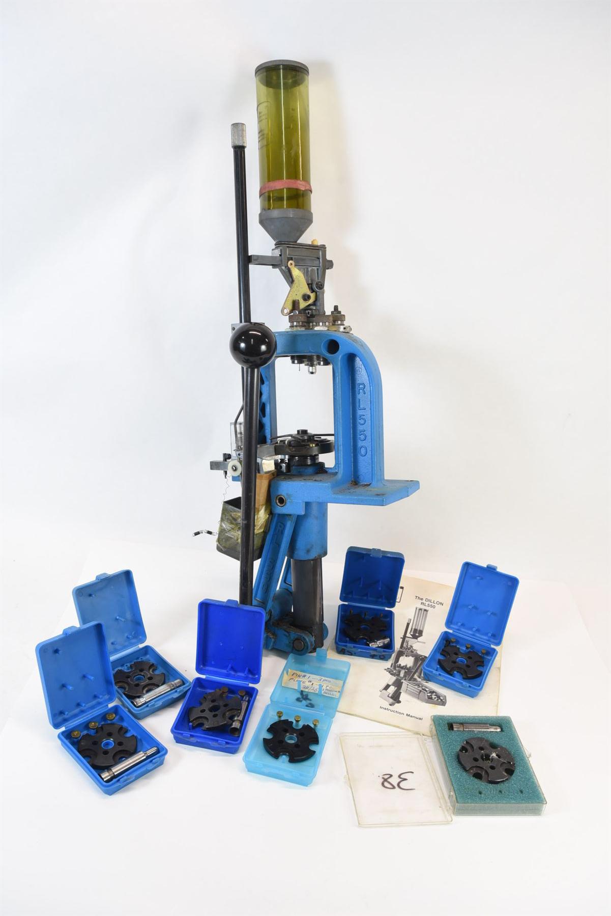 Dillon Model RL550 Reloading Press & 7 Conversion Kits & Manual