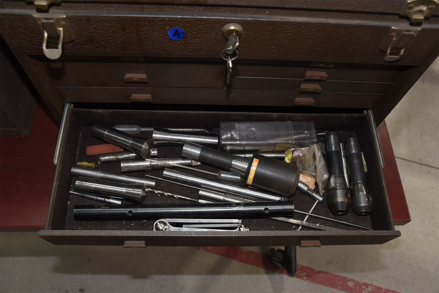 Box Lot Gunsmithing Tools in Tool Box - Landsborough Auctions