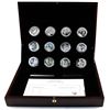 *Scarce! 2010 Niue $2 Twelve Days of Christmas 12-coin Fine Silver Set in Beautiful Wooden Display. 