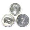 3x 1oz 2014-2016 Australia .999 & .9999 Silver Coins. 3pcs. (Tax Exempt)