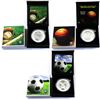 3x 1oz Monarch Precious Metals-Sports Themed Domed .999 Silver Rounds. 3pcs. (Tax Exempt)