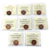 Image 2 : 1957-1967 Canada 1-cent ICCS PL63/64/65 Red, Most with Cameo or Heavy Cameo. 8pcs