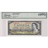 Image 1 : BC-41c 1954 Canada $20 Beattie-Rasminsky, U/E6906086, Legacy CUNC64 PPQ