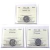 Image 1 : 10-cent 2017 Canada 150, 2017, & 2021 Bluenose ICCS Certified MS66. 3pcs.