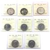 Image 1 : 1963-1997 Canada 50-cent ICCS MS63/64 & MS66 NBU. 8pcs