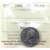 Image 1 : 1981 Canada 5-cent ICCS MS65
