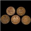 Image 2 : 1890's (5) Indian Head Cents CLOSELY UNCIRCULATED
