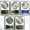 Image 2 : 1922-1923 Set (5) Silver Peace Dollar NGC - MS63