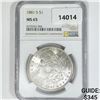 Image 1 : 1881-S Morgan Silver Dollar NGC - MS65
