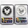 Image 2 : (2) 2012-S Silver Eagle NGC - PF69 1 UC, 1 Rev PF