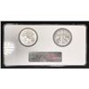 Image 2 : 2008-W (2) 1oz Silver Eagles NGC-MS69