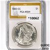 Image 1 : 1883-CC Morgan Silver Dollar PGA - MS64