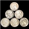 Image 1 : 1900's (6) Buffalo Nickels UNCIRCULATED