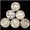 Image 2 : 1900's (6) Buffalo Nickels UNCIRCULATED