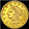 Image 1 : 1901 $2.50 Gold Quarter Eagle UNCIRCULATED