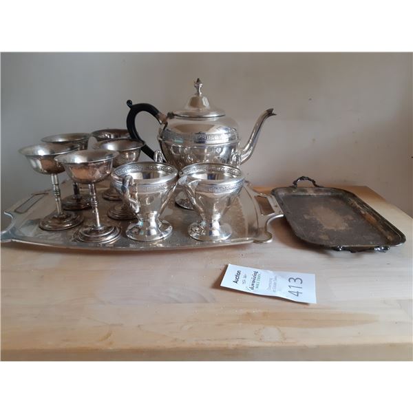 Silverplate Tea Service & More Cat A