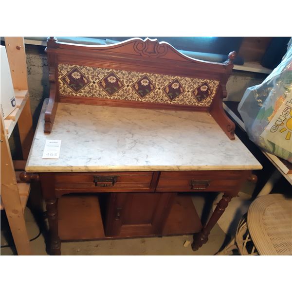Antique Marble Top Washstand Cat C