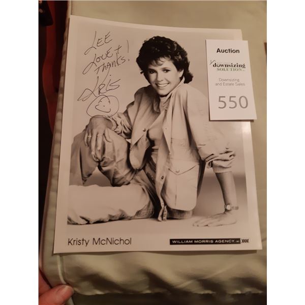 Signed Photo Kristy McNichol Cat A