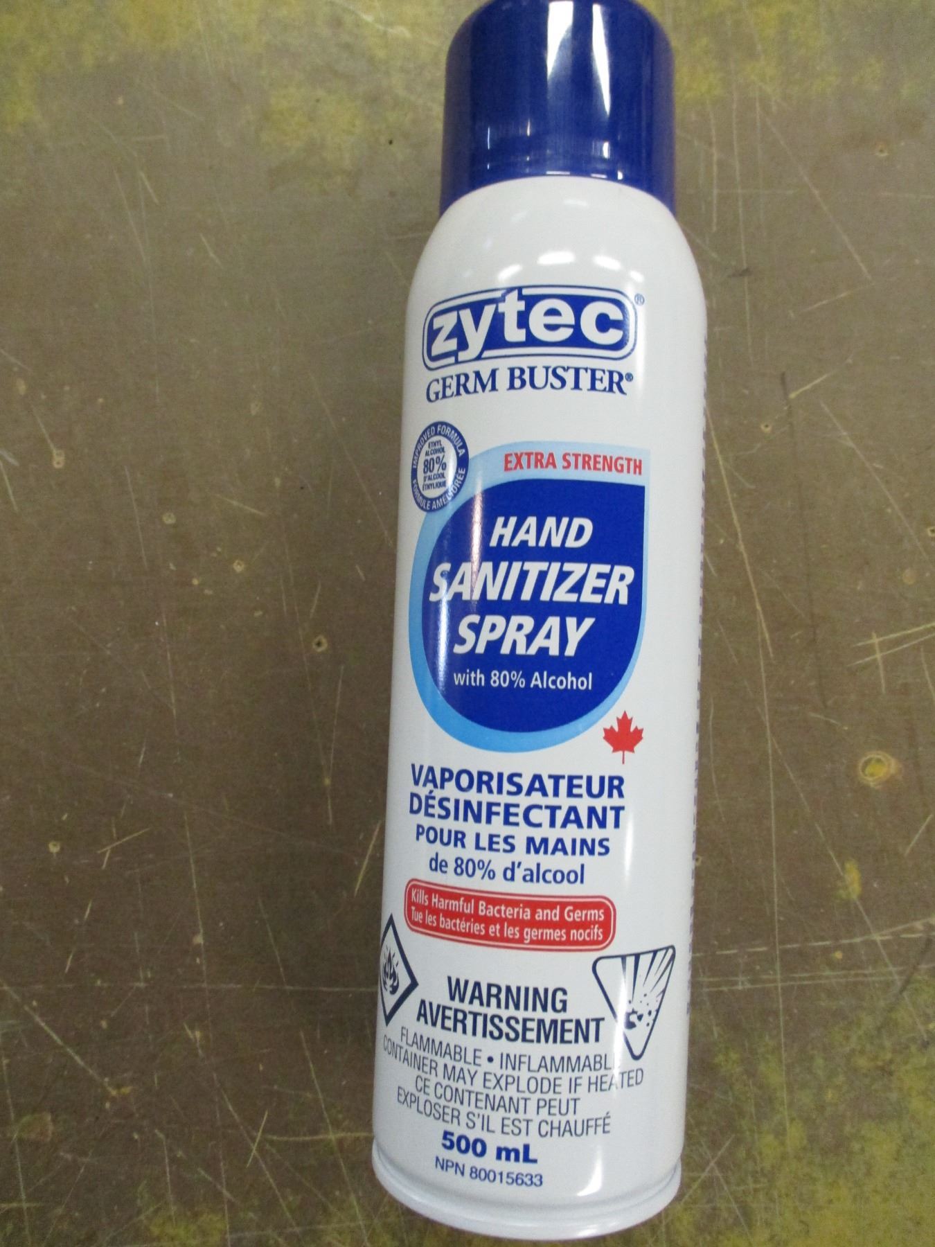 ZYTEC HAND SANITIZER SPRAY (500 ML) PER CAN