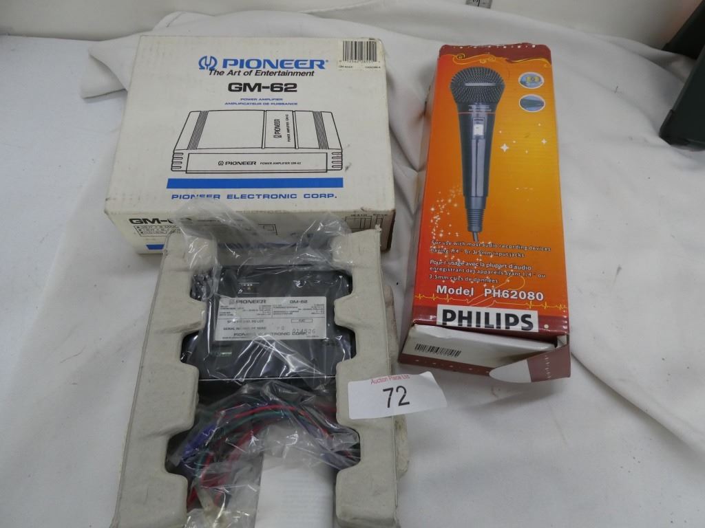 Pioneer amplifier, philips microphone