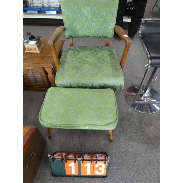 vintage chair w/ foot stool