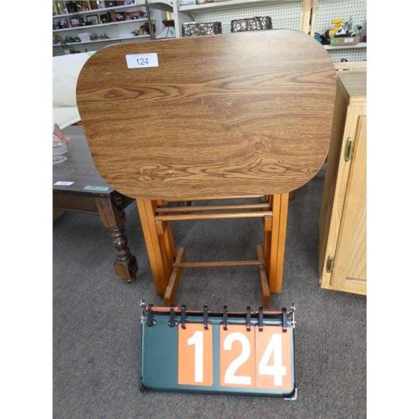 wooden folding tables-tv trays