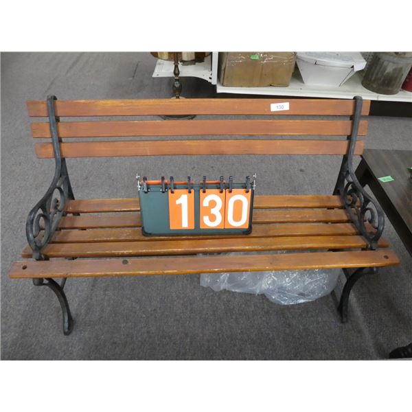 wooden outside bench