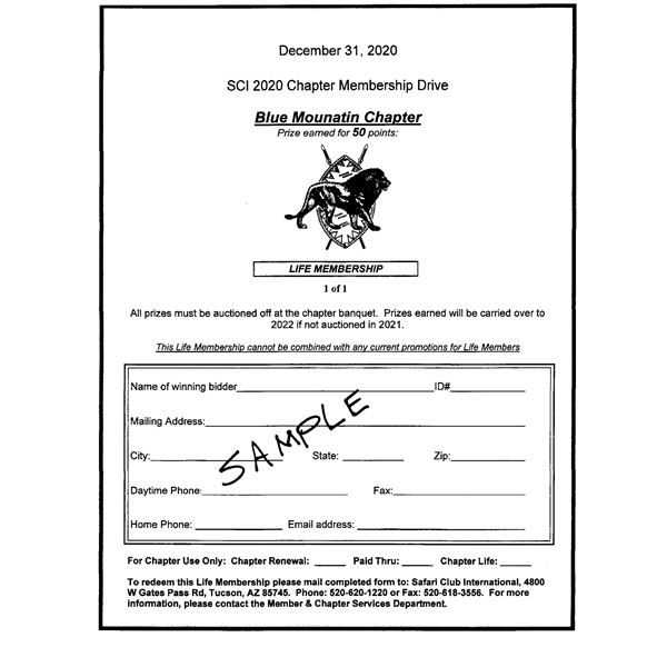 Life Time SCI Membership