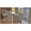 Image 2 : Crystal 63 pcs etched glassware lot, MINT