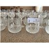 Image 4 : Crystal 63 pcs etched glassware lot, MINT