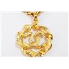 Image 7 : Chanel Gold-tone Metal CC Rope Charm Pendant Necklace