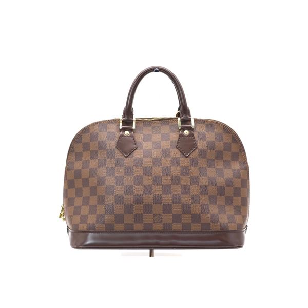 Louis Vuitton Damier Ebene Canvas Leather Alma PM Handbag