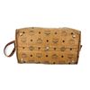 Image 3 : MCM Brown Monogram Visetos Canvas Leather Boston Bag