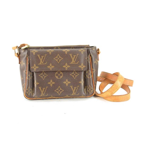 Louis Vuitton Brown Monogram Canvas Leather Viva Cite GM Shoulder Bag