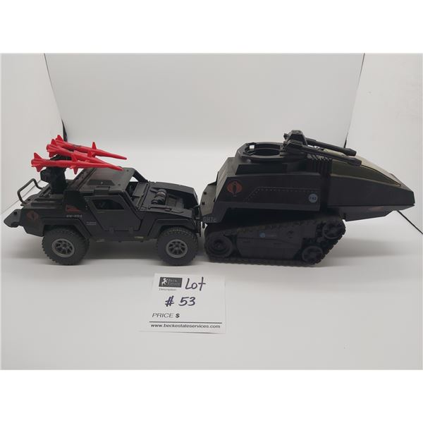 Two Vintage GI Joe Cobra Vehicles Stinger 1984 and HISS Tank 1983