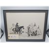 Image 2 : Six Wonderful Framed Drawings by Artist Steven Spisak 1974 of Louis Riel